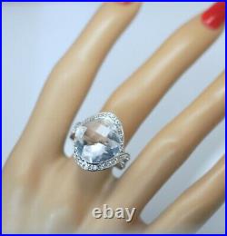 Vintage Art Deco Jewellery Ring with White Sapphires Antique Jewelry Size R or 9