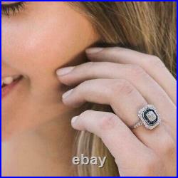 Vintage Art Deco Milgrain 2.50 Ct Diamond Wedding Ring In 14K White Gold Finish