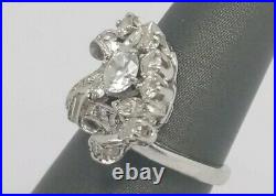 Vintage Art Deco Platinum 1.73 Ct Estate Diamonds Cocktail Buque Ring Size 6