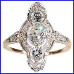 Vintage Art Deco Style Lab-Created 3.20 Ct White Diamond Engagement Ring