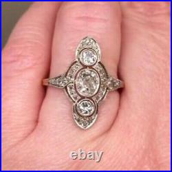 Vintage Art Deco Style Lab-Created 3.20 Ct White Diamond Engagement Ring