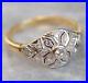 Vintage Art Deco Style Round Cut Lab Created Diamond Engagement 925 Silver Ring