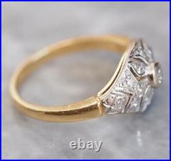 Vintage Art Deco Style Round Cut Lab Created Diamond Engagement 925 Silver Ring