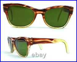 Vintage Art Deco Sunglasses 1950's France Made Thick Acetate Tortoise Unused Nos