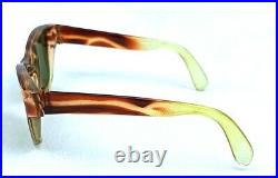 Vintage Art Deco Sunglasses 1950's France Made Thick Acetate Tortoise Unused Nos