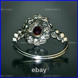 Vintage Art Deco Wedding Ring 2.30 CT Lab-Created Ruby Real 925 Sterling Silver