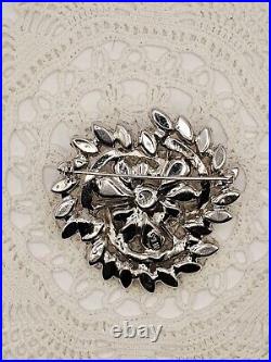 Vintage Art Deco Weiss Signed Brooch Artist Initialed LLE Fantastic Condition