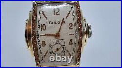 Vintage Bulova Men's Art Deco Wristwatch, 10K gold plated, 10AE, 17 jewels