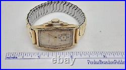 Vintage Bulova Men's Art Deco Wristwatch, 10K gold plated, 10AE, 17 jewels