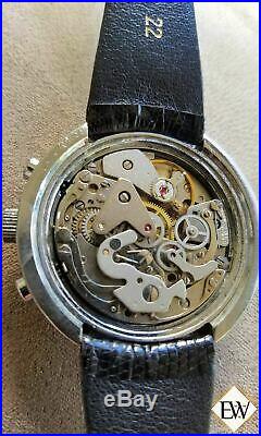Vintage Codhor 60's Valjoux 7734 Chronograph Watch Date Regatta style NOS Racing