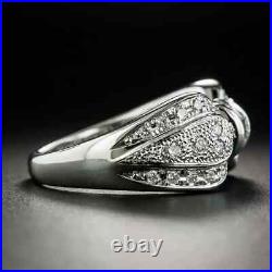 Vintage Estate Engagement Perfect Art Deco Ring 1.08 Ct Diamond 14K White Gold