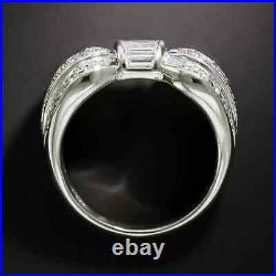 Vintage Estate Engagement Perfect Art Deco Ring 1.08 Ct Diamond 14K White Gold