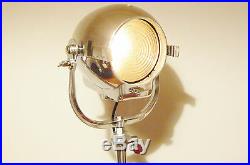 Vintage Film Movie Light Antique Art Deco Silver Alessi Floor Lamp Eames Theatre