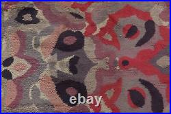 Vintage French Art Deco Botanic Handwoven Wool Rug BB7157