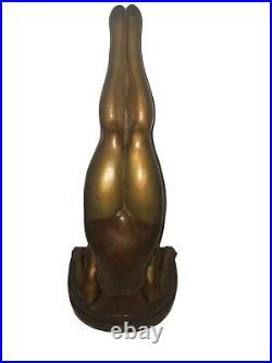 Vintage Gaston Lachaise Art Deco Sculpture The Acrobat Bronze Finish On Plaster