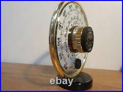 Vintage Jaeger art deco desk weather-station barometer and thermometer