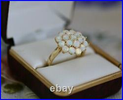 Vintage Jewellery Gold Ring Opal Antique Art Deco Dress Jewelry Size P1/2