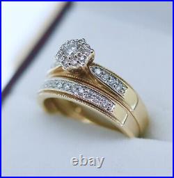 Vintage Jewelry Gold Ring 1.0Ct Natural Diamonds Antique Art Deco Jewellery L