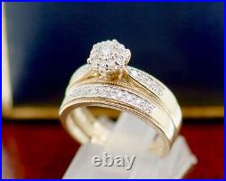 Vintage Jewelry Gold Ring 1.0Ct Natural Diamonds Antique Art Deco Jewellery L