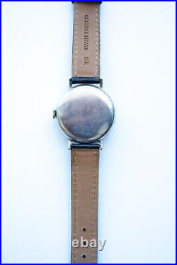 Vintage Longines Calatrava Watch Steel Rare Cal. 12.68Z 1940s Just Serviced WW2