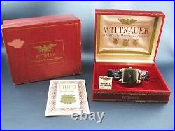 Vintage Longines Wittnauer 14k Solid Gold Mens Watch in Box 17J 10E 1950