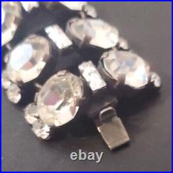 Vintage Made Austria Gorgeous Silvertone Clear Austrian Crystal Bracelet