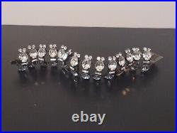 Vintage Made Austria Gorgeous Silvertone Clear Austrian Crystal Bracelet