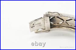 Vintage Marcasite Sterling Silver Art Deco Bangle Bracelet