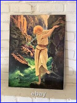 Vintage Maxfield Parrish Art Deco Canvas On Board THE CANYON COA 67/100