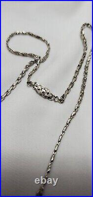 Vintage Silver Art Deco Rhinestone Necklace