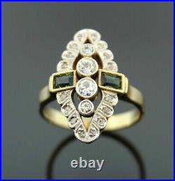 Vintage Style Art Deco Ring 14K Yellow Gold Plated 2.3Ct Lab Created Diamond