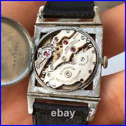 Vintage Warwick Reinforced Watch Art Deco Enamel Bezel Military Rare