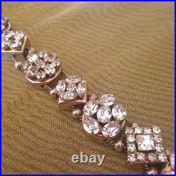 Vintage pik NY Rhinestone 7.5 Signed Bracelet Art Deco Jewelry