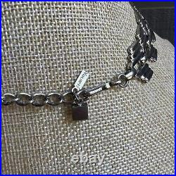 Volupte Vintage Silver Tone Art Deco Link Chain Choker Statement Necklace