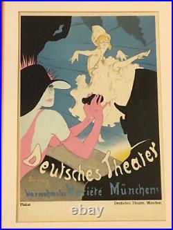 WALTER SCHNACKENBERG Original Vintage Poster GERMAN THEATRE MUNICH 1922