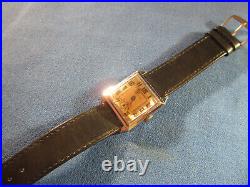 Watchmaker Estate Vintage Art Deco BULOVA Men's Wristwatch 10K WHITE RGP Case